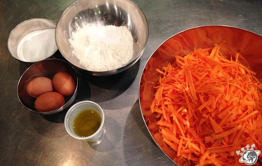 les ingrédients du carrot cake