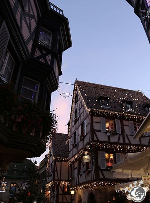 la nuit tombe à Colmar