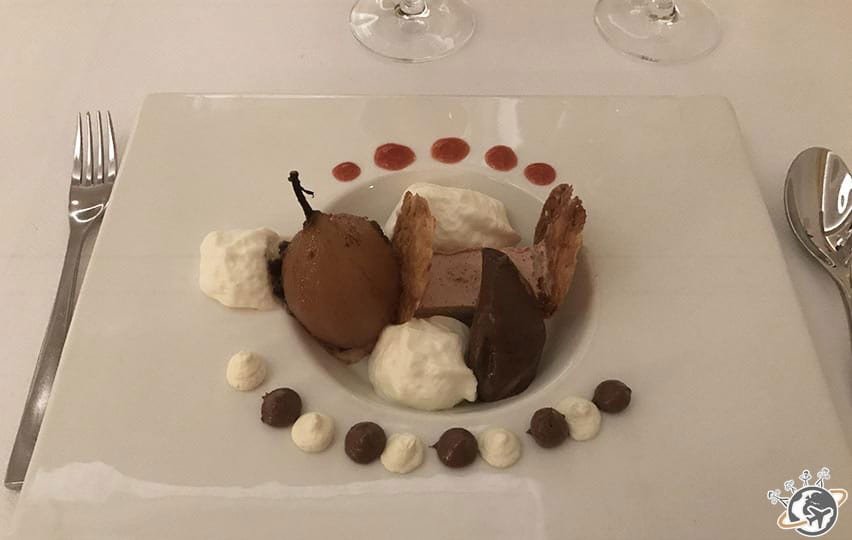 Le dessert du diner gastronomique autour de la truffe au restaurant du Relais de Montmartre de Frédéric Carrion