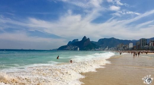 La plage d'Ipanema à Rio au Brésil