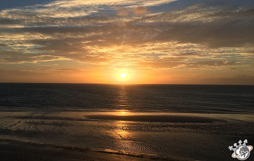 Le coucher du soleil à Jericoacoara au Brésil