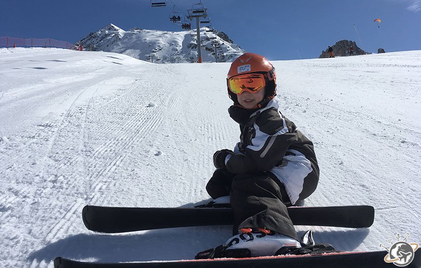 Journée en famille, sur les pistes.