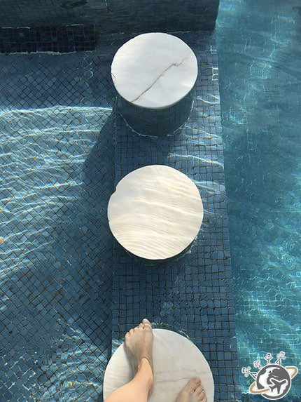 La magnifique piscine de La Palmeraie à Marrakech