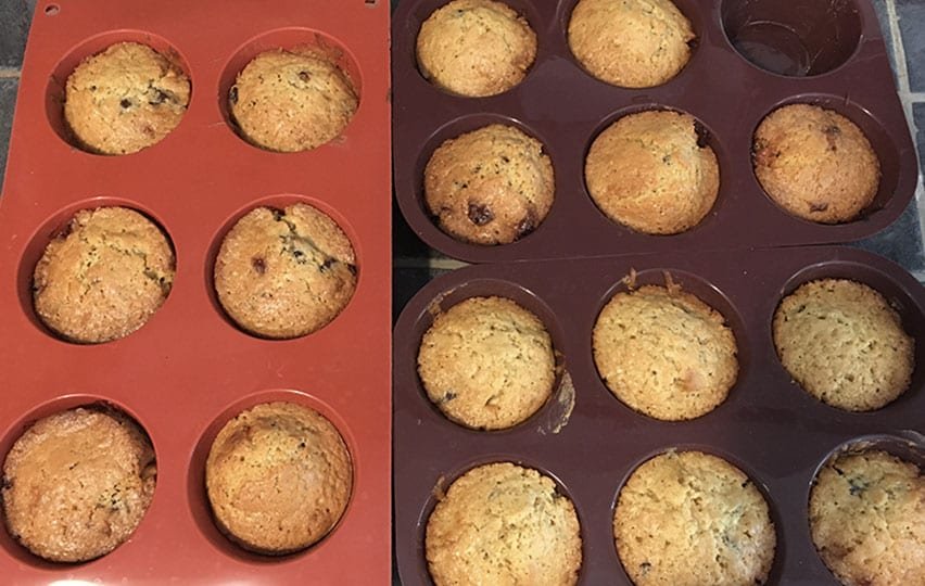 Les muffins après cuisson