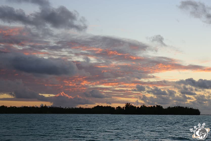 coucher de soleil sur Bora Bora