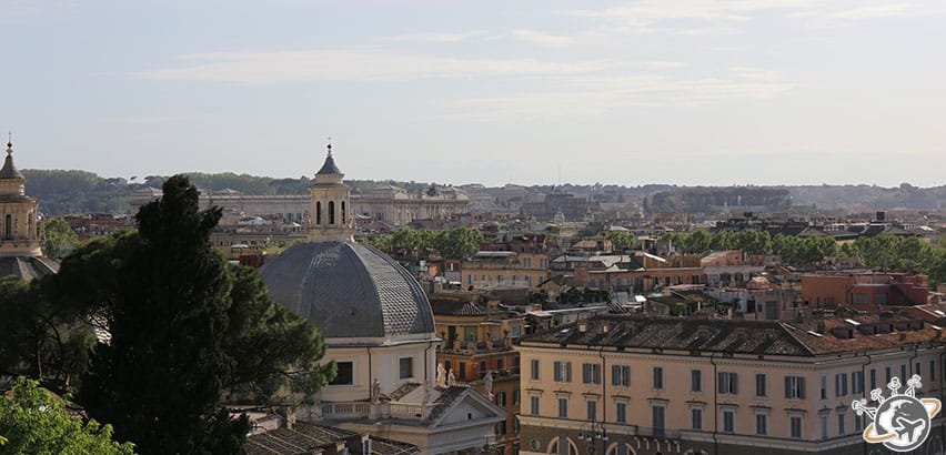 Rome vue du parc de la Villa Borghese