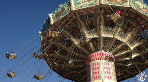 Un manège à la Villette pendant les vacances de noël 2017