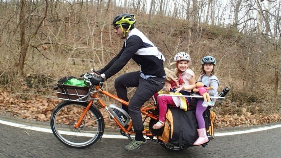 voyager à vélo en famill